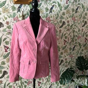 Vintage Lady Hathaway Pink Cordoroy Blazer